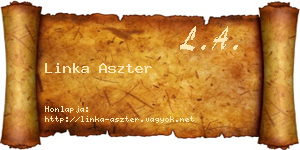 Linka Aszter névjegykártya